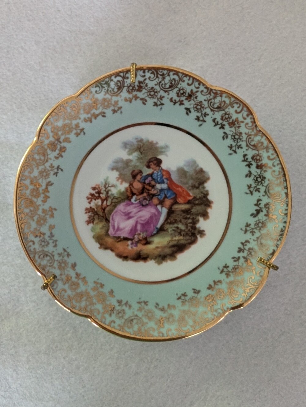 Limoges France Fragonard Courting Couple Porcelain 5" Plate